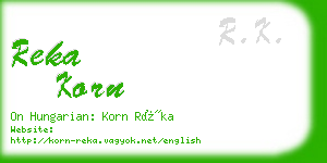 reka korn business card